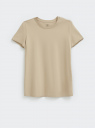 Футболка базовая хлопковая oodji для Женщины (бежевый) Футболка базовая хлопковая oodji для Женщины (бежевый), 14701143/44135N/3300N