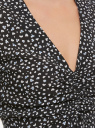 Платье миди из вискозы с разрезом oodji для Женщины (черный), 11911053/50919/2912G