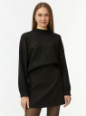 Джемпер с люрексом свободного силуэта oodji для Женщины (черный) Джемпер с люрексом свободного силуэта oodji для Женщины (черный), 63812699-1/50751/2900X