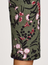 Платье трикотажное с вырезом-капелькой на спине oodji для женщины (зеленый), 24001070-5/15640/6641F