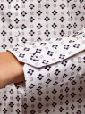 Рубашка хлопковая принтованная oodji для женщины (белый), 13K03001-2B/48461/1041G