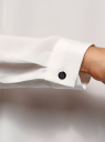 Блузка прямого силуэта с отложным воротником oodji для Женщины (белый), 11411181/43414/1229B