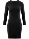 Платье базовое с рукавом 3/4 oodji для женщины (черный), 63912222B/46244/2900N