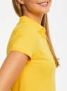 Платье поло из ткани пике oodji для Женщина (желтый), 24001118-4B/48433/5200N