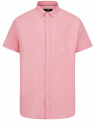 Рубашка хлопковая с коротким рукавом oodji для Мужчина (розовый), 3B210007M-2/50866N/4100N