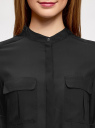 Блузка базовая из шифона oodji для Женщины (черный), 11403225B/45227/2900N