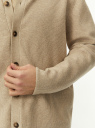 Кардиган вязаный с воротником-поло oodji для Мужчины (бежевый), 4L610001M/53022/3300M