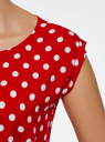 Платье принтованное из вискозы oodji для женщины (красный), 11910073-2/45470/4512D