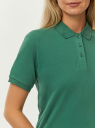 Поло базовое из хлопка oodji для Женщины (зеленый) Поло базовое из хлопка oodji для Женщины (зеленый), 19301010B/46161/6E00N