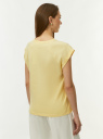 Футболка хлопковая oodji для Женщины (желтый), 14707001-4B/46154/5202N