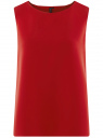 Топ прямого силуэта с круглым вырезом oodji для Женщины (красный), 14911014/48728/4501N