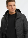 Куртка стеганая с капюшоном oodji для Мужчины (черный), 1B122001M/33445/2900N