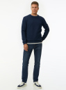 Свитшот фактурный с круглым вырезом oodji для Мужчины (синий) Свитшот фактурный с круглым вырезом oodji для Мужчины (синий), 5B113004M-2/49022N/7900N