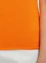 Футболка хлопковая базовая oodji для Женщины (оранжевый), 14707001-4B/46154/5500N