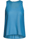 Блузка шифоновая без рукавов oodji для женщины (синий), 11411160/38375/7410D