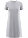 Платье трикотажное свободного силуэта oodji для Женщина (серый), 14000162B/47481/2000M