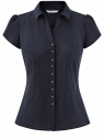 Блузка принтованная из легкой ткани oodji для женщины (синий), 21407022-12/48131/7979D