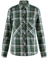 Рубашка хлопковая с нагрудными карманами oodji для женщины (зеленый), 11411052-1B/42850/6929C