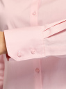 Рубашка хлопковая базовая oodji для женщины (розовый), 13K03001-1B/14885/4005N