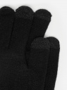 Перчатки вязаные для сенсорных экранов oodji для Мужчины (черный), 8L021001M/51054/2900N