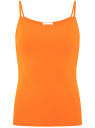 Майка базовая на бретелях oodji для женщины (оранжевый), 14305023-3B/46866/5500N