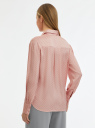 Блузка атласная свободного силуэта oodji для Женщина (розовый), 11411245/51653/4012D