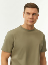 Футболка прямого силуэта из мерсеризованного хлопка oodji для Мужчины (зеленый), 5L641001I-2/51634/6601N