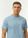 Футболка прямого силуэта из мерсеризованного хлопка oodji для Мужчины (синий), 5L641001I-2/51634/7000N