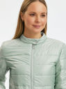 Куртка стеганая с воротником-стойкой oodji для Женщины (зеленый), 10203060B/43363/6001N