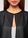 Блузка двуцветная многослойная oodji для женщины (белый), 11401263/26546/1029B