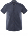 Рубашка приталенная с мелкой графикой oodji для мужчины (синий), 3L410114M/48244N/7975G