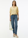 Блузка вискозная с рукавом-трансформером 3/4 oodji для Женщины (желтый), 11403189-3B/26346/5203N