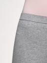 Бриджи трикотажные базовые oodji для женщины (серый), 18700055B/46159/2000M