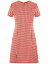 Платье приталенное с короткими рукавами oodji для Женщина (красный), 14011067-1/49746/4512C