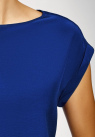 Блузка вискозная свободного силуэта oodji для Женщины (синий), 21405137/46868/7500N