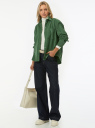 Рубашка вельветовая прямого силуэта oodji для Женщины (зеленый) Рубашка вельветовая прямого силуэта oodji для Женщины (зеленый), 13L11044/49391/6900N