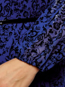 Платье шифоновое с принтом из флока oodji для Женщина (синий), 11900150-7/47615/7529F