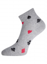 Комплект из трех пар укороченных носков oodji для женщины (разноцветный), 57102418T3/47469/50