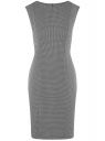 Платье-футляр без рукавов oodji для женщины (серый), 14015027/49534/2912G