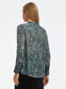 Блузка из прозрачной ткани с нагрудными карманами oodji для Женщина (зеленый), 11411241/50317/6962E