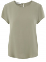 Блузка свободного силуэта с вырезом-капелькой на спине oodji для женщины (зеленый), 11411138-1B/43281/6000N