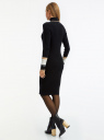 Платье вязаное с высоким воротом oodji для Женщины (черный), 63912241/51627/2933B