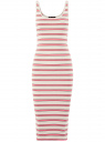 Платье миди на бретелях oodji для Женщины (розовый), 14015020/48290/3043S