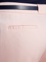 Брюки классические с контрастным ремнем oodji для женщины (розовый), 11705007-1/35319/4000N