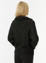 Свитер фактурной вязки с горловиной на молнии oodji для Женщины (черный) Свитер фактурной вязки с горловиной на молнии oodji для Женщины (черный), 64405105/52148/2912M