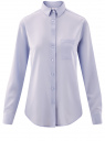 Блузка прямого силуэта с нагрудным карманом oodji для женщины (фиолетовый), 11411134B/46123/8001N