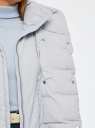 Пальто утепленное с капюшоном oodji для Женщины (синий), 10203074/45913/7002N