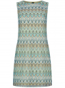 Платье из фактурной ткани с этническим узором oodji для женщины (фиолетовый), 14005137/45509/8070E