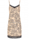 Платье домашнее из хлопка oodji для женщины (бежевый), 59801034/46737N/3337E