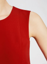 Платье базовое без рукавов oodji для женщины (красный), 21902064B/18600/4500N